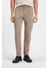 Chinohose BOSS Orange "tapered", Herren, Gr. 33, L&auml;nge 34, gr&uuml;n (open gr&uuml;n346), Web, Obermaterial: 97% Baumwolle, 3% Elasthan, gerade, unten schmal lang, Hosen Chinohose, mit BOSS Logo hinten