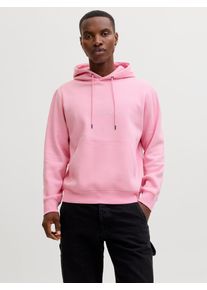 Jack & Jones Kapuzensweatshirt JACK & JONES "JJESTAR mit 3D-Print und Kapuze f&uuml;r vielseitige Anl&auml;sse", Herren, Gr. L, prism pink, angeraute Sweatware, Obermaterial: 70% Baumwolle, 30% Polyester, bedruckt, relaxed fit normal, Rundhals, Rippb&uuml;ndchen, Sweatshirts Kapuzensweatshirt, Baumwollmischung, relaxed fit