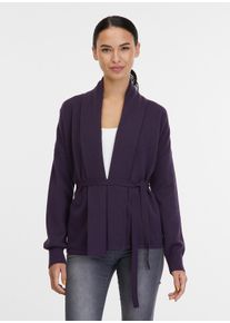 Strickjacke Ragwear "UMEKO", Herren, Gr. XXL (44), lila (plum), Strick, Obermaterial: 50% Polyacryl, 28% Polyester, 22% Nylon, unifarben, Strickjacken Strickjacke