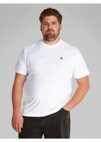 T-Shirt "PLUS SERIF FONT GRAPHIC TEE", Herren, Gr. XXL (56), wei&szlig; (hellwei&szlig;), Single Jersey, Obermaterial: 100% Baumwolle, Calvin Klein Jeans Plus, unifarben, normal h&uuml;ftlang, Rundhals, abgesteppt, Shirts T-Shirt, in gro&szlig;en Gr&ouml;&szlig;en