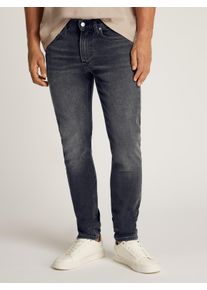 Slim-fit-Jeans Calvin Klein Jeans "SLIM TAPER", Herren, Gr. 30, L&auml;nge 34, schwarz (denim schwarz), Denim/Jeans, Obermaterial: 94% Baumwolle, 4% Elastomultiester, 2% Elasthan, unifarben, slim fit, Jeans Slim-fit-Jeans, Coinpocket, Logostickerei
