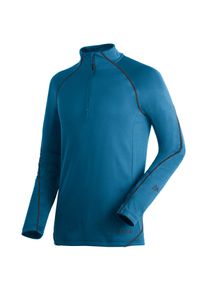 Funktionsshirt Maier Sports "Roger", Herren, Gr. 46, blau (mostly mid blau), 100% Polyester, Shirts Funktionsshirt, funktionaler Herren Midlayer f&uuml;r Outdoor Touren und Ausfl&uuml;ge