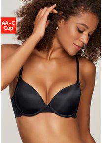 Schalen-BH Nuance, Damen, Gr. 90, Cup A, schwarz, Spitze, Obermaterial: 85% Polyamid, 15% Elasthan, BHs Schalen-BH, im R&uuml;cken aus Spitze, Cups aus Microtouch, Dessous, Topseller
