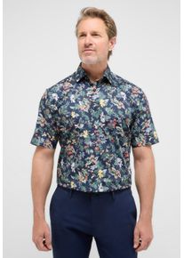 Kurzarmhemd Eterna "MODERN FIT", Damen, Gr. 40, Normalgr&ouml;&szlig;en, blau (navy), Twill, 100% Baumwolle, tailliert, Hemden Kurzarmhemd, NON IRON (b&uuml;gelfrei)