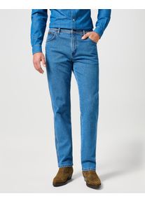 Gerade Jeans Wrangler "Texas", Herren, Gr. 46, L&auml;nge 34, blau (desert mirage), Denim/Jeans, Obermaterial: 99% Baumwolle, 1% Elasthan, Basic, regular fit lang, Jeans Gerade Jeans