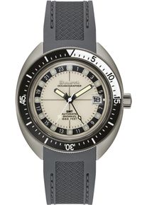 Automatikuhr Bulova "Oceanographer GMT", grau, Armbanduhren, Damen, Automatikuhr, Armbanduhr, Herrenuhr, bis 20 bar wasserdicht, Saphirglas