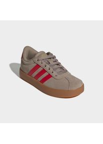 Sneaker adidas Sportswear "VL COURT 3.0", M&auml;dchen, Gr. 33, blanch cargo, pure ruby, gold metallic, Leder, Synthetik, Schuhe Sneaker, inspiriert vom Design des adidas samba, f&uuml;r Kinder & Jugendliche