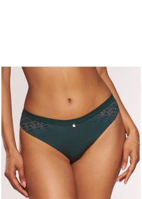 String s.Oliver "Romane", Damen, Gr. 32/34, gr&uuml;n (piniengr&uuml;n), Spitze, Obermaterial: 86% Polyamid, 14% Elasthan, Unterhosen String, mit graphischer Spitze in transparenter Optik