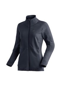 Fleecejacke Maier Sports "Sinaia W", Damen, Gr. 40, blau (dunkelblau), 100% Polyester, hoch geschlossener Ausschnitt, Jacken Fleecejacke, Damen Midlayer, atmungsaktiv schnelltrocknend, Full-Zip, Regular Fit