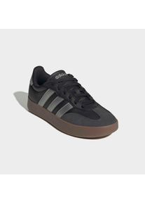Sneaker adidas Sportswear "BARREDA", Damen, Gr. 36, core schwarz, silber metallic, carbon, Leder, Synthetik, Schuhe Sneaker, inspiriert vom Design des adidas handball spezial