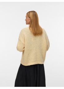 V&eacute;ro Moda Strickjacke VERO MODA "VMMAYBE LS OPEN CARDIGAN GA REP", Damen, Gr. XL, flan, Strick, Obermaterial: 100% Polyester, unifarben, loose fit h&uuml;ftbedeckend, ohne Ausschnitt, Rippb&uuml;ndchen, Strickjacken Strickjacke