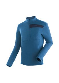 Funktionsshirt Maier Sports "Skutvik HZ M", Herren, Gr. 46, blau (aquablau), 40% Wolle, 35% Polyamid, 25% Polypropylen, hoch geschlossener Ausschnitt, Shirts Funktionsshirt, funktionaler Midlayer f&uuml;r Herren, hohe Atmungsaktivit&auml;t