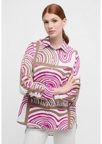 Hemdbluse Eterna "OVERSIZE FIT", Damen, Gr. 36, pflaume, 100% Baumwolle, Blusen Hemdbluse, EASY IRON (b&uuml;gelleicht)