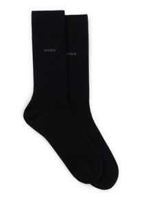Businesssocken BOSS "2P RS Uni CC", Damen, Gr. 47-50, schwarz (schwarz 001), Baumwollmischung, unifarben, normal, Socken Businesssocken, mit Markenlogo