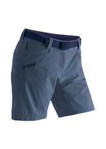 Funktionsshorts Maier Sports "Lulaka Shorts", Damen, Gr. 46, Normalgr&ouml;&szlig;en, blau (jeansblau), 90% Polyamid, 10% Elasthan, Hosen Funktionsshorts, Damen Shorts, kurze Wanderhose, Outdoorhose mit 4 Taschen, Regular Fit
