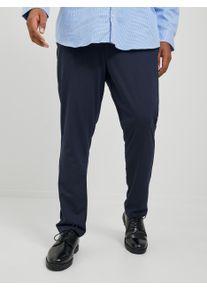Jack & Jones PlusSize Chinohose "JPSTMARCO JJCOOPER CHINO NOOS PLS", Herren, Gr. 44 (5XL), L&auml;nge 34, blau (navy blazer), Web, Obermaterial: 52% Polyester, 21% Nylon, 17% Viskose, 10% Elasthan, JACK & JONES PLUSSIZE, unifarben, slim fit kn&ouml;chellang, Hosen Chinohose