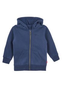 Kapuzensweatjacke LEVI'S KIDS "LVB POSTER LOGO FULL ZIP HOODI", Jungen, Gr. 3M (62), naval academy, Sweatware, Obermaterial: 60% Baumwolle, 40% Polyester, unifarben, Basic, regular fit normal, ohne Ausschnitt, Rippb&uuml;ndchen, Sweatjacken Kapuzensweatjacke, mit Logo Stickerei for BOYS