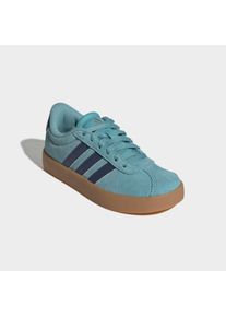 Sneaker adidas Sportswear "VL COURT 3.0", M&auml;dchen, Gr. 37, mint ton, preloved ink, silber metallic, Leder, Synthetik, Schuhe Sneaker, inspiriert vom Design des adidas samba, f&uuml;r Kinder & Jugendliche