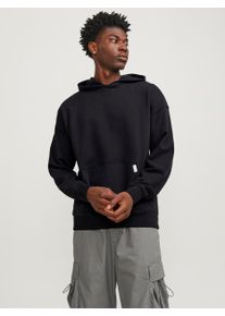 Jack & Jones Kapuzensweatshirt JACK & JONES "JCOCOLLECTIVE SWEAT HOOD NOOS", Herren, Gr. XS, schwarz, angeraute Sweatware, Obermaterial: 100% Baumwolle, unifarben, weit, Rundhals, Rippb&uuml;ndchen, Sweatshirts Kapuzensweatshirt