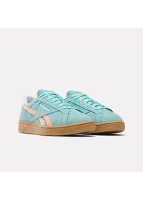 Sneaker Reebok CLASSIC "CLUB C GROUNDS UK", Damen, Gr. 40, aiaqua, sunkissedorange, gum, Leder, Synthetik, Schuhe Sneaker