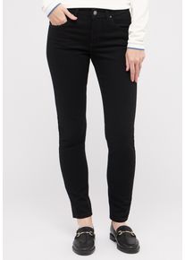 Slim-fit-Jeans Angels "SKINNY", Damen, Gr. 46, L&auml;nge 32, schwarz (jetschwarz), Denim/Jeans, Obermaterial: 81% Baumwolle, 18% Polyester, 1% Elasthan, slim fit, Jeans Slim-fit-Jeans