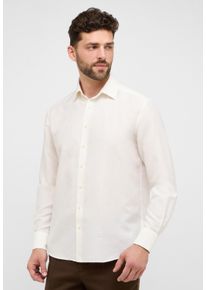 Langarmhemd Eterna "COMFORT FIT", Damen, Gr. 42, Normalgr&ouml;&szlig;en, champagner, Twill, 59% Baumwolle, 41% Leinen, normal, Manschette, Hemden Langarmhemd, EASY IRON (b&uuml;gelleicht)