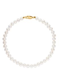 Perlenarmband Firetti "Schmuck Geschenk Gold 375 Armschmuck Armkette Perle" Gr. 4, gold (gelbgoldfarben, wei&szlig;), Armb&auml;nder, Damen, 4, Gelbgold 375 Perlen, Gelbgold 375, Perlen, Perlenarmband, Made in Germany - mit S&uuml;&szlig;wasserzuchtperle