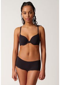 Schalen-BH Skiny "Classicotton", Damen, Gr. 80, Cup A, schwarz, Obermaterial: 94% Baumwolle, 6% Elasthan. Spitze: 85% Polyamid, 15% Elasthan, BHs Schalen-BH, Baumwollmix, mit Spitze, mit Polsterung, bequem, schlicht