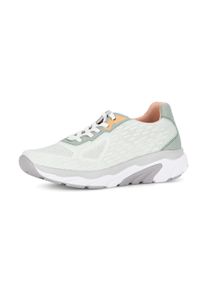 Keilsneaker ROLLINGSOFT, Damen, Gr. 36, mint, wei&szlig;, apricot, Nappaleder, Textil, Schuhe Keilsneaker, Freizeitschuh, Halbschuh, Schn&uuml;rschuh mit Logo an der Ferse, G-Weite