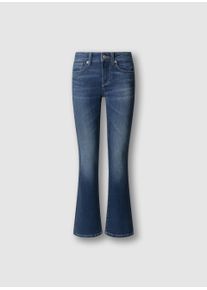 Bootcut-Jeans Pepe Jeans "BOOTCUT LW", Damen, Gr. 29, L&auml;nge 30, used mid blau, Denim/Jeans, Obermaterial: 83% Baumwolle, 12% Modal, 4% Elastomultiester, 1% Elasthan, bootcut fit lang, Jeans Bootcut-Jeans