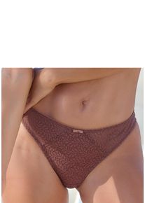 String Nuance, Damen, Gr. 48/50, braun, mocca, Spitze, Obermaterial: 91% Polyamid, 9% Elasthan, Unterhosen String, aus edler, leicht transparenter Spitze