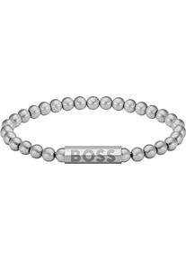 Armband BOSS "SPHERE" Gr. M, silber (edelstahlfarben), Armb&auml;nder, Herren, M, Edelstahl, Armband