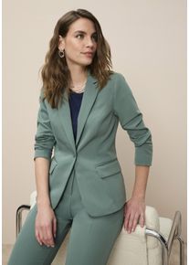 Kurzblazer Tamaris, Damen, Gr. 38, gr&uuml;n (salbei), Web, Obermaterial: 93% Polyester, 7% Elasthan, unifarben, figurbetont h&uuml;ftlang, Blazer Kurzblazer, in Trendfarben, Topseller