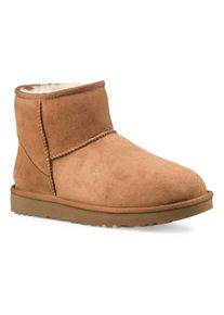 UGG Australia Winterboots UGG "Unisex Classic Mini 2", Damen, Gr. 5 (36), braun (chestnut), Veloursleder, clean, unifarben, Schuhe Winterboots, Schlupfboots