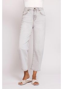 7/8-Jeans Zhrill "ZHIZA Jeans", Damen, Gr. 32, N-Gr, grau, Denim/Jeans, Obermaterial: 88% Baumwolle, 9% Polyester, 3% Elasthan, unifarben, normal 7/8-L&auml;nge, Jeans 7/8-Jeans, mit Stretch