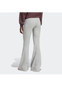 Leggings adidas originals "ESSENTIALS RIB FLARED", Damen, Gr. XS, N-Gr, grau (medium grau heather, normal, gr.), Obermaterial: 46% Baumwolle, 45% Viskose, 9% Elasthan, Hosen Leggings, mit ausgestelltem Bein und Ripp Optik, hoher Bund