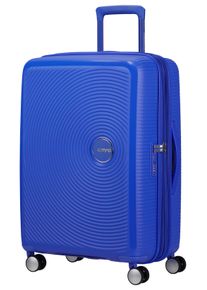 Hartschalen-Trolley American Tourister "SOUNDBOX, in verschiedenen Farben und Gr&ouml;&szlig;en", Herren, Gr. B/H/T: 47cm x 67cm x 29cm 71,5 l, blau (cobalt blau), Polypropylen, unifarben, Koffer Hartschalen-Trolley, Reisekoffer Trolley Aufgabegep&auml;ck TSA-Zahlenschloss Volumenerweiterung