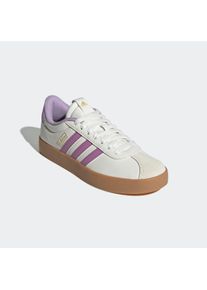 Sneaker adidas Sportswear "VL COURT 3.0", Damen, Gr. 38, core wei&szlig;, preloved lila, powder plum, Leder, Synthetik, Schuhe Sneaker, inspiriert vom Design des adidas samba, Topseller