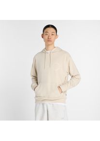 Kapuzensweatshirt New Balance "Circular Logo Hoodie", Herren, Gr. L, timberwolf (155), Obermaterial: 60% Baumwolle, 40% Polyester, Sweatshirts Kapuzensweatshirt
