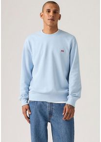 Levi's Sweatshirt LEVI'S "SWEATSHIRT NEW ORIGINAL CREW", Herren, Gr. S, chambray blau french terry, angeraute Sweatware, Obermaterial: 100% Baumwolle, normal normal, Rundhals, Rippb&uuml;ndchen, Sweatshirts Sweatshirt, Innen weich angeraut