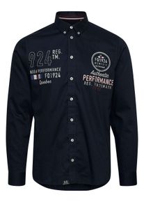 Langarmhemd FQ1924 "Langarmhemd FQHallvard", Herren, Gr. S, N-Gr, blau (navy blazer), Obermaterial: 100% Baumwolle CO., Hemden Langarmhemd