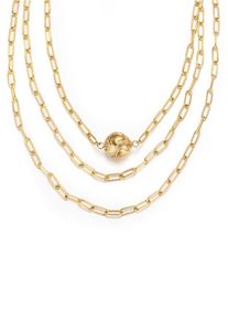 Ketten-Set Kingka "Planet Earth, SN-S800G, SN-S800S", gold (gelbgoldfarben), Halsketten, Damen, Edelstahl, L: 46 50 55 B: 4,25mm, Ketten-Set, B:4,25mm