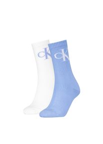 Socken Calvin Klein Jeans "CKJ WOMEN SOCK MONOGRAM", Damen, Gr. 35-38, sky blau, Baumwollmischung, normal, Socken Socken, mit extra breitem B&uuml;ndchen, Cotton-Mix, elastisch