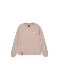 Sweater Alpha Industries "Basic Sweatshirt SL", Herren, Gr. XS, beige (vintage sand), Obermaterial: 80% Baumwolle, 20% Polyester, regular fit, Sweatshirts Sweater