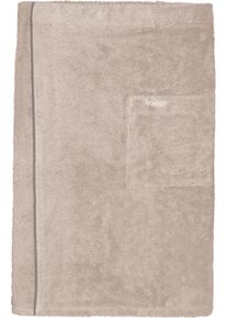 Kilt Vossen "Lars, ideal f&uuml;r Sauna & Spa", grau (stone), L:60cm, Webfrottier, Hausm&auml;ntel, Kilt, Saunakilt f&uuml;r Herren, mit extrem hoher Saugf&auml;higkeit