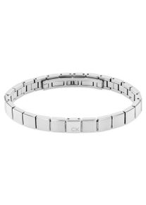Armband Calvin Klein "Schmuck Edelstahl Armschmuck Gliederkette SQUARES", silber (edelstahlfarben), Armb&auml;nder, Herren, 19,5cm, Edelstahl, Armband