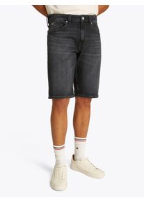 Jeansshorts Tommy Jeans "RONNIE SHORT", Herren, Gr. 30, N-Gr, schwarz (denim schwarz), Denim/Jeans, Obermaterial: 99% Baumwolle, 1% Elasthan, Jeans Jeansshorts