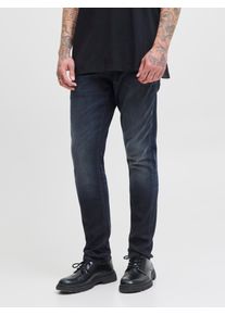Jack & Jones Slim-fit-Jeans JACK & JONES "JJIGLENN JJICON JJ 619 50SPS NOOS", Herren, Gr. 38, L&auml;nge 32, blau (blau denim), Denim/Jeans, Obermaterial: 99% Baumwolle, 1% Elasthan, Abriebeffekte, slim fit lang, Jeans Slim-fit-Jeans, Baumwollmischung, slim fit