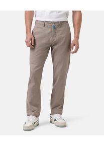 Chinohose Pierre Cardin "Lyon tapered", Herren, Gr. 32, L&auml;nge 30, grau (plaza taupe), Web, Obermaterial: 96% Baumwolle, 4% Elasthan, lang, Hosen Chinohose