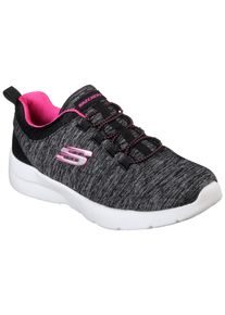 Slip-On Sneaker Skechers "DYNAMIGHT 2.0-IN A FLASH", Damen, Gr. 38, schwarz (schwarz, pink), Synthetik, Textil, Schuhe Slip-On Sneaker, Slipper, Freizeitschuh, Komfortschuh f&uuml;r Maschinenw&auml;sche geeignet, Topseller